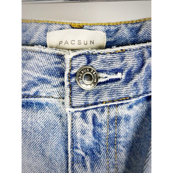 NWT PacSun Casey Light Indigo Butt Slit Low Rise Baggy Jeans Sz 27 Wide Leg - Picture 5 of 12